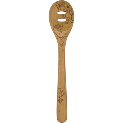 Shop Talisman Designs Laser Etched Beechwood Slotted Spoon, Woodland Collection, Set Of 1 In Multi