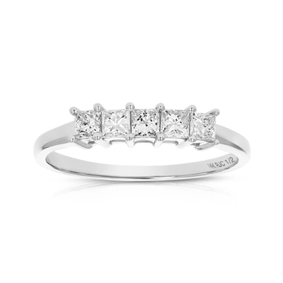 Shop Vir Jewels 1/2 Cttw 5-stone Princess Cut Diamond Ring Engagement Bridal 14k White Or Yellow Gold