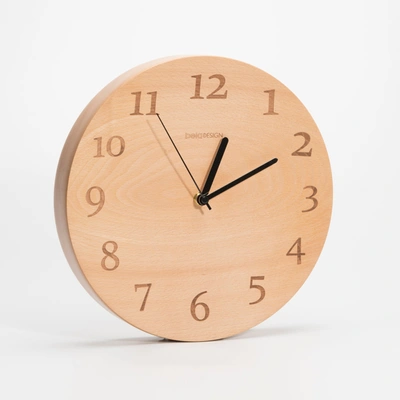 The Decent Living Beech Wood Wall Clock - Digit