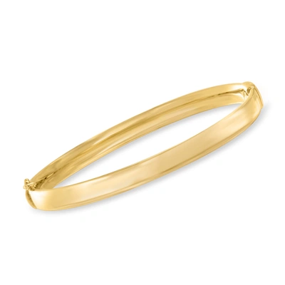 Shop Ross-simons 18kt Gold Over Sterling Polished Bangle Bracelet In Yellow