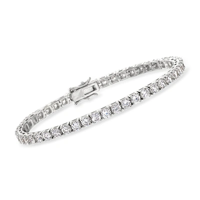 Shop Ross-simons Cz Tennis Bracelet In Sterling Silver