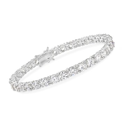 Ross-simons Cz Tennis Bracelet In Sterling Silver In Silver