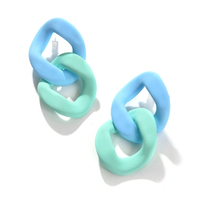Sohi Blue Color Trendy Designer Drop Earring For Women's In Blue