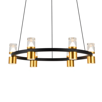 Shop Vonn Lighting Ellegi Vmc34224bl 24" Up-down 6-light Pendant Lighting Height Adjustable Integrated Led Black Chande