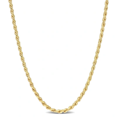 Mimi & Max 2.2mm Rope Chain Necklace In Yellow Plated Sterling Silver - 18 In In Gold