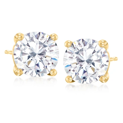Ross-simons Cz In 14kt Yellow Gold In White