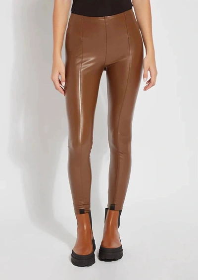 Shop Lyssé Hi Waist Vegan Leather Legging In Bronze In Brown