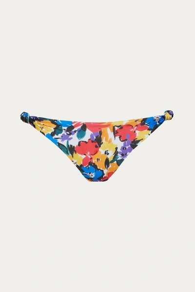 Shop Beach Riot Knotty Bottom In Buttercup Floral In Multi