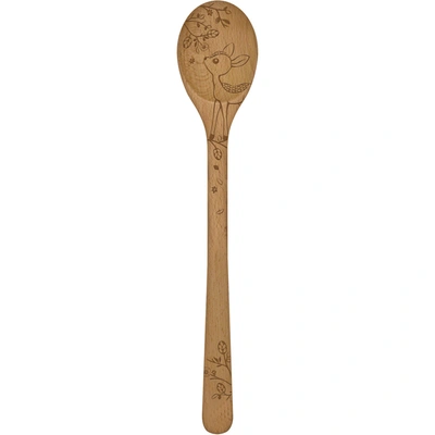 Shop Talisman Designs Laser Etched Beechwood Sauce Spoon, Woodland Collection In Brown