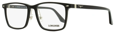 Longines Men's Rectangular Eyeglasses Lg5027d 005 Black 56mm In Multi