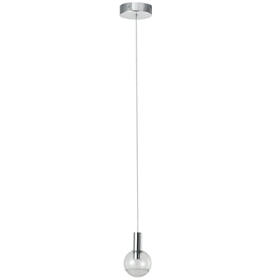 Vonn Lighting Sienna Vap2181ch 5" Integrated Led Pendant Lighting Fixture With Globe Shade, Polished Chrome