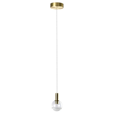 Shop Vonn Lighting Sienna Vap2181brs 5" Integrated Led Pendant Lighting Fixture With Globe Shade, Brass