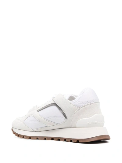 Shop Brunello Cucinelli Low-top Sneakers In White