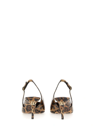 Shop Dolce & Gabbana Sling Back With Spotted Print In Multicolor