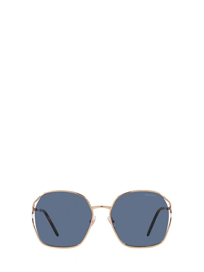 Shop Miu Miu Eyewear Sunglasses In Rose Gold