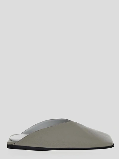 Shop Mm6 Maison Margiela Shoes In <p> Grey Shoes With Squared Toe