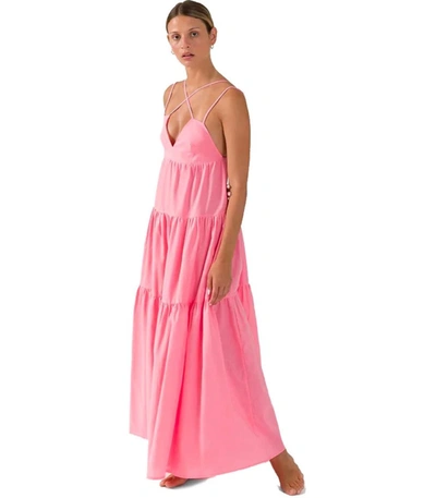 Shop Weili Zheng Pink Long Linen Dress