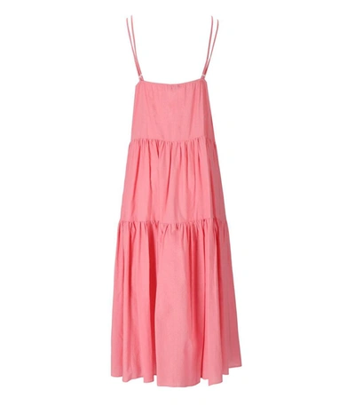 Shop Weili Zheng Pink Long Linen Dress