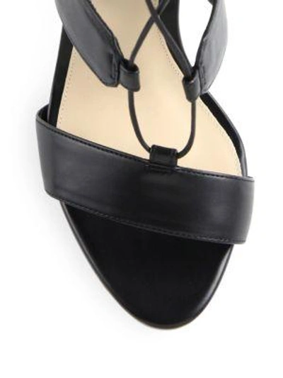 Shop Alexandre Birman Leather Lace-up Sandals In Black