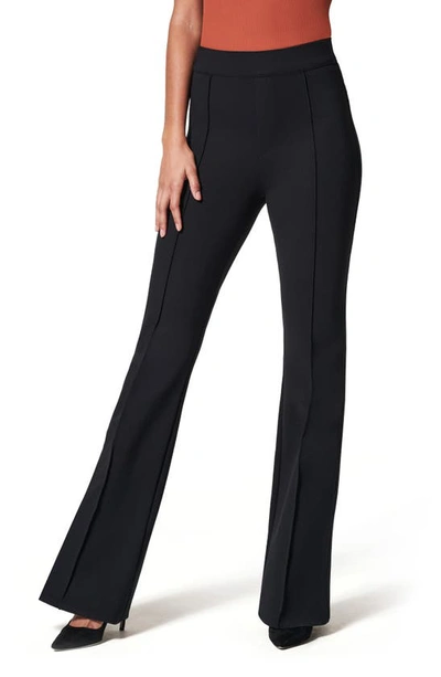 Shop Spanxr High Waist Flare Ponte Pants In Classic Black