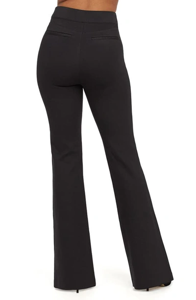 Shop Spanxr High Waist Flare Ponte Pants In Classic Black