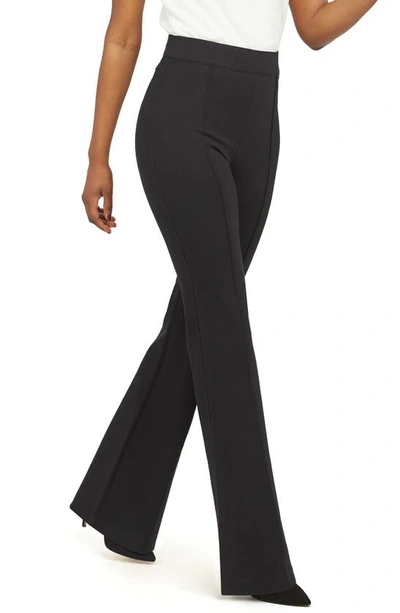 Shop Spanxr High Waist Flare Ponte Pants In Classic Black