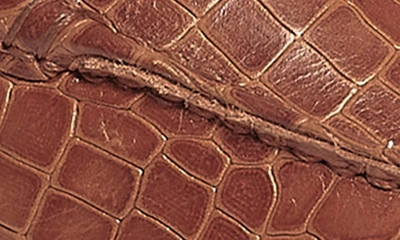 Carlos Santana Hades Croc Embossed Leather Mule In Tan