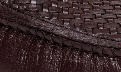 Shop Carlos Santana Malone Woven Leather Driver In Dark Brown