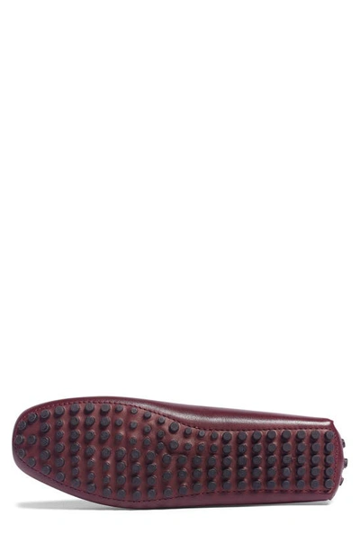 Carlos Santana Ritchie Pebbled Leather Driver In Burgundy