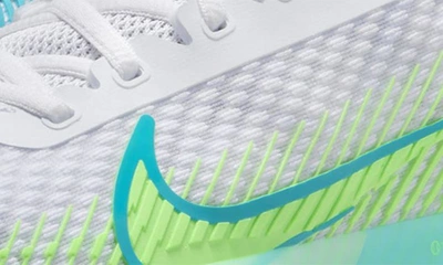 Shop Nike Court Air Zoom Vapor 11 Tennis Shoe In White/ Lime/ Jade/ Teal