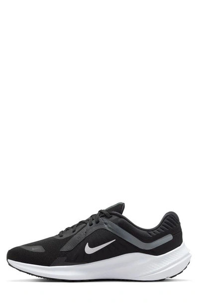 Shop Nike Quest 5 Road Running Shoe In Black/ White/ Smoke Grey
