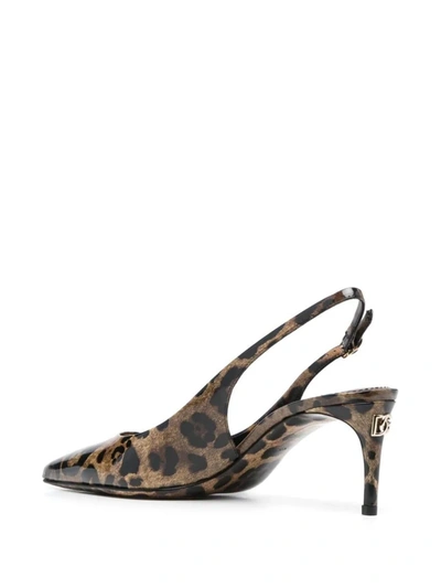 Shop Dolce & Gabbana Pumps With Back Strap 75mm X Kim In Brown