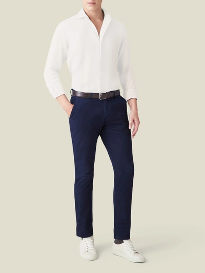 Shop Luca Faloni White Cashmere-cotton Shirt