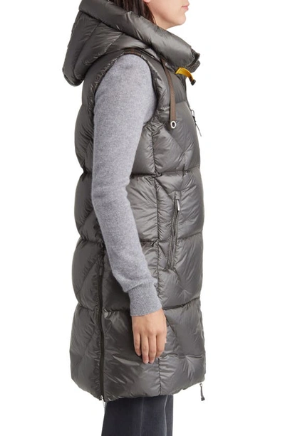 Shop Parajumpers Zuly Water Repellent 750 Fill Power Hooded Puffer Vest In Taggia Olive