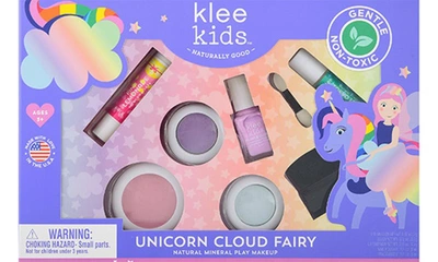 Klee Kids Kids' Unicorn Cloud Fairy Mineral Play Makeup Set In Purple