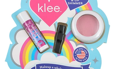 Shop Klee Kids' Cotton Candy Whisper Mineral Play Makeup Duo In Pink