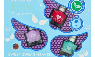 Shop Klee Kids' Sweet Sugar Heaven 3-piece Nail Polish Set In Purple