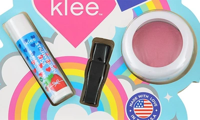 Shop Klee Kids' Sweet Cherry Sparkles Mineral Play Makeup Duo In Pink