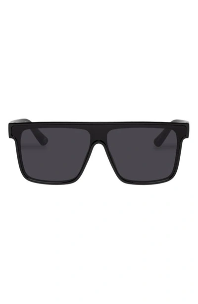Shop Aire Ara 142mm Shield Sunglasses In Shiny Black