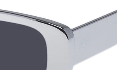 Shop Aire Ceres 51mm Rectangular Sunglasses In Silver Chrome