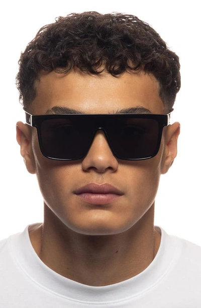 Aire Ara 142mm Shield Sunglasses In Shiny Black