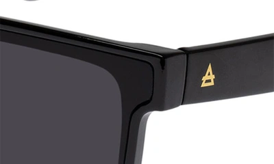 Shop Aire Ara 142mm Shield Sunglasses In Shiny Black