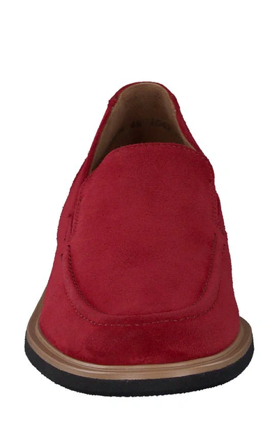 Shop Paul Green Shelby Moc Toe Slip-on Flat In Red Soft Suede