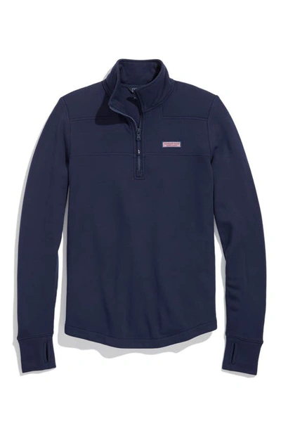 Shop Vineyard Vines Dreamcloth Relaxed Half Zip Sweatshirt In Nautical Navy