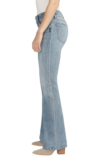 Shop Silver Jeans Co. Be Low Low Rise Flare Jeans In Indigo