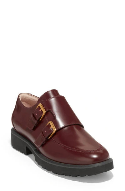 Shop Cole Haan Greenwich Monk Strap Loafer In Bloodstone