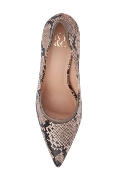 New York And Company Kailynn Stiletto Pump In Beige Snake