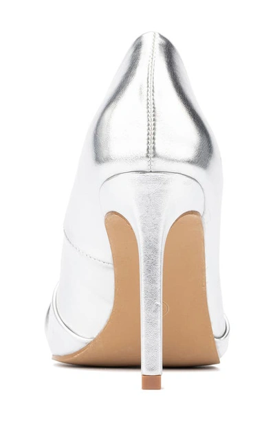 New York And Company Monique Twist Pump In Silver