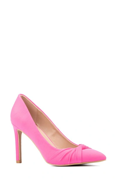 New York And Company Women's Monique- Knotted Pointy High Heels Pumps In Pink