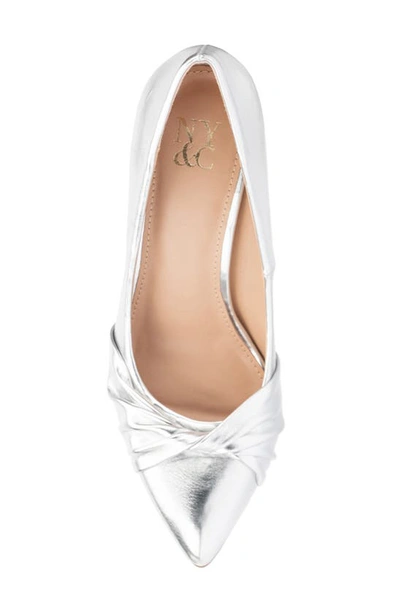 New York And Company Monique Twist Pump In Silver